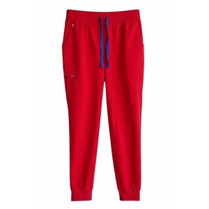 FIGS Red Scrub Jogger Pants XL Stretch Drawstring Cargo Pockets